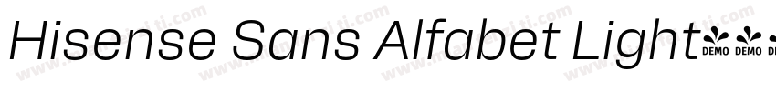Hisense Sans Alfabet Light字体转换